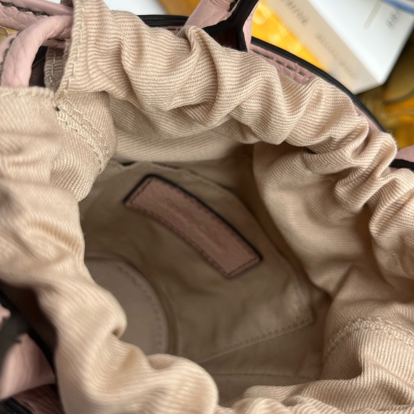 🆕 SEE BY CHLOE 🧿 NWOT LEATHER MINI CECILYA PINK BUCKET BAG - Picture 10 of 15